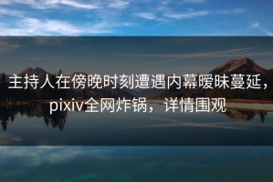 主持人在傍晚时刻遭遇内幕暧昧蔓延，pixiv全网炸锅，详情围观