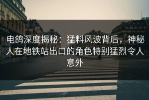 电鸽深度揭秘：猛料风波背后，神秘人在地铁站出口的角色特别猛烈令人意外