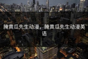 腌黄瓜先生动漫，腌黄瓜先生动漫英语